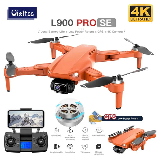 L900 Pro SE GPS Drone Profesional 4K HD 5G WIFI FPV Camera Quadcopter with Brushless Motor RC Mini Dron for Children Toys