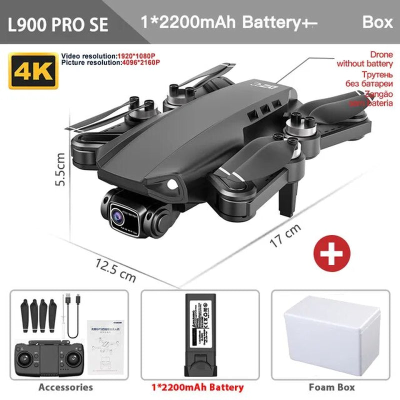 L900 Pro SE GPS Drone Profesional 4K HD 5G WIFI FPV Camera Quadcopter with Brushless Motor RC Mini Dron for Children Toys